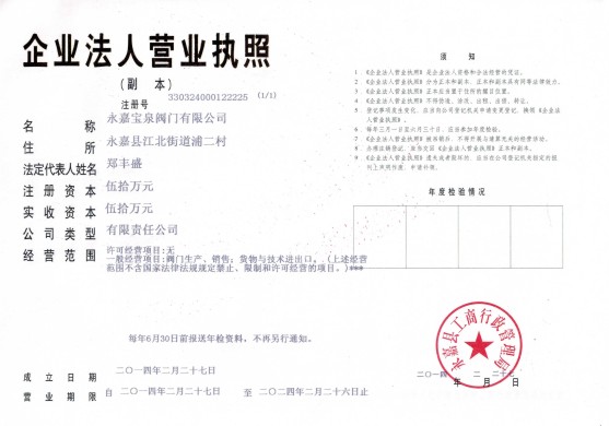 企業(yè)營(yíng)業(yè)執(zhí)照